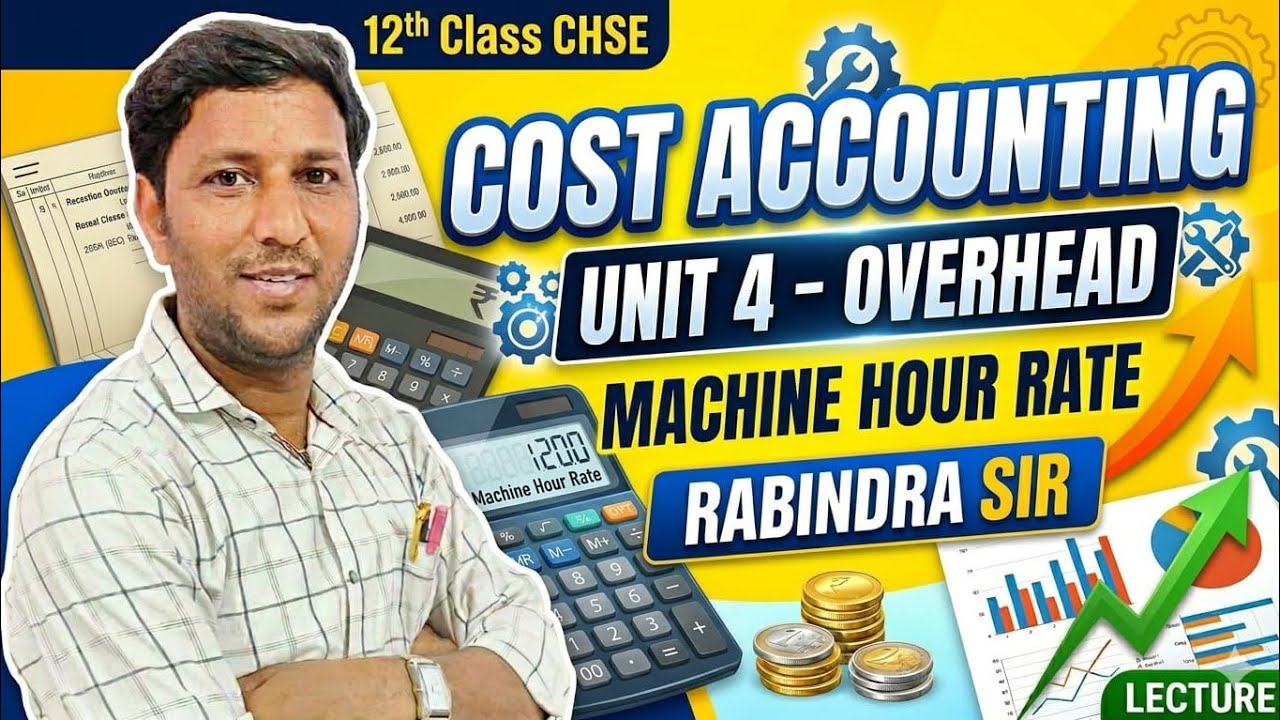 Machine Hour Rate  Overhead cost accounting #commerce #commerceclasses#costaccounting #education 