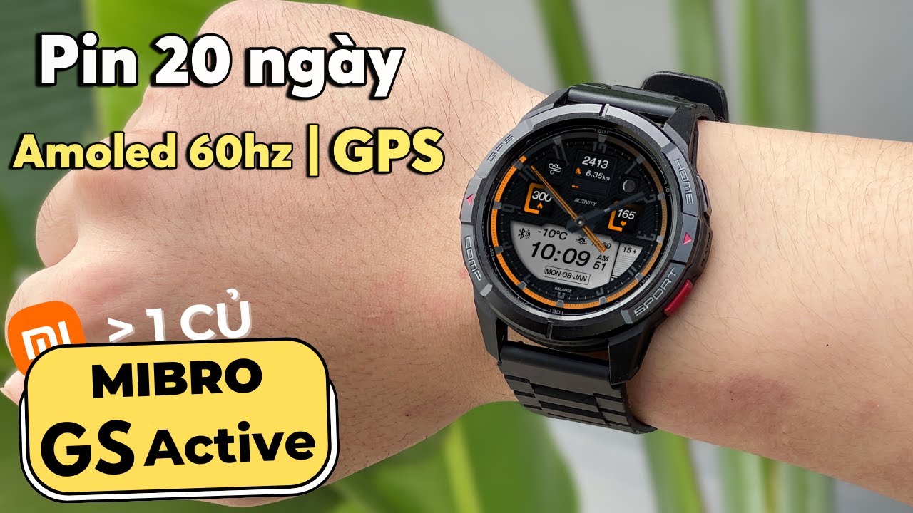 SmartWatch Hơn 1 Triệu Có GPS Ngon, Màn Amoled 60hz : Mibro GS Active