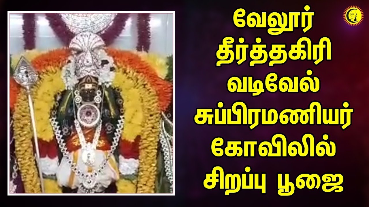 வேலூர் தீர்த்தகிரி வடிவேல் சுப்பிரமணியர் கோவிலில் சிறப்பு பூஜை