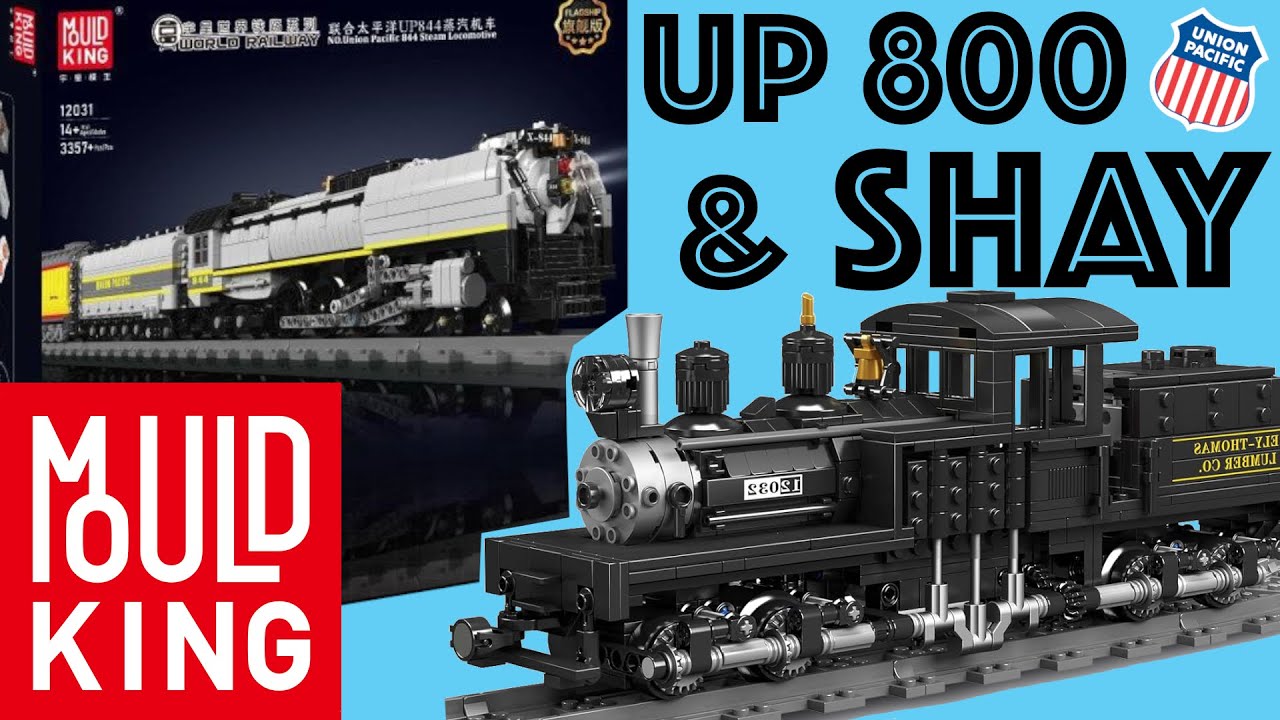 MouldKing Union Pacific X844 und eine Shay - Der Eisenbahnkönig 👑 liefert wieder zwei Dampfloks ab!