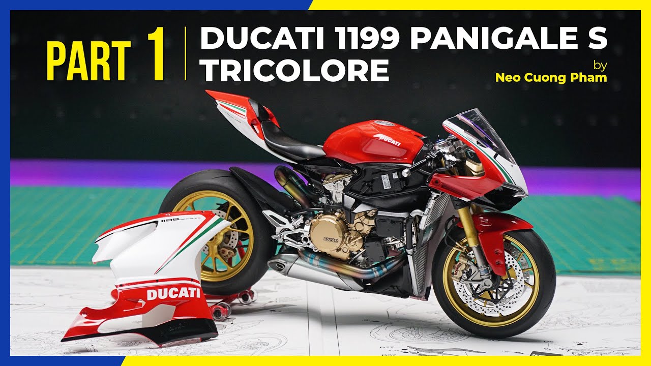 [PHẦN 1/2] Ducati 1199 Panigale S Tricolore (Tamiya) | Full build | Lắp ráp mô hình xe từng bước