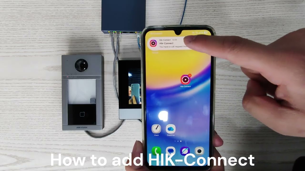 how to config DS-KV8113-WME1(C) and DS-KH6320-WTE1 (main screen and sub screen) work together.