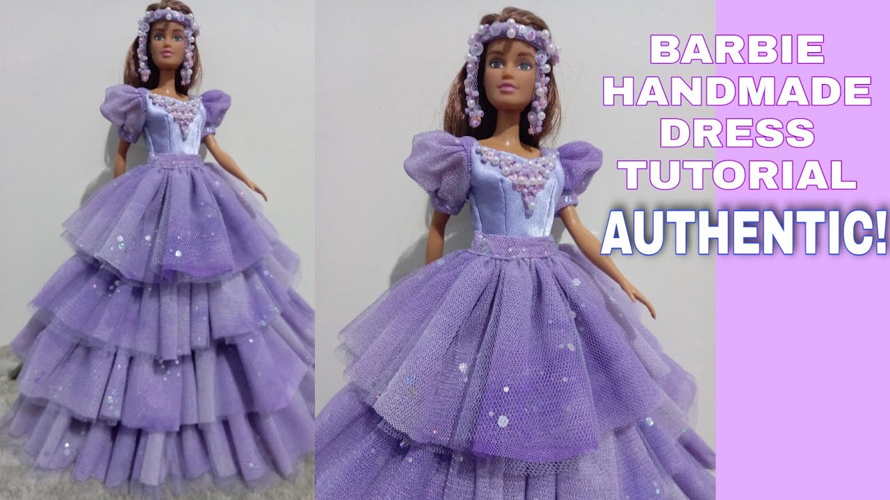 BARBIE HANDMADE DRESS TUTORIAL|Barbie princess costume