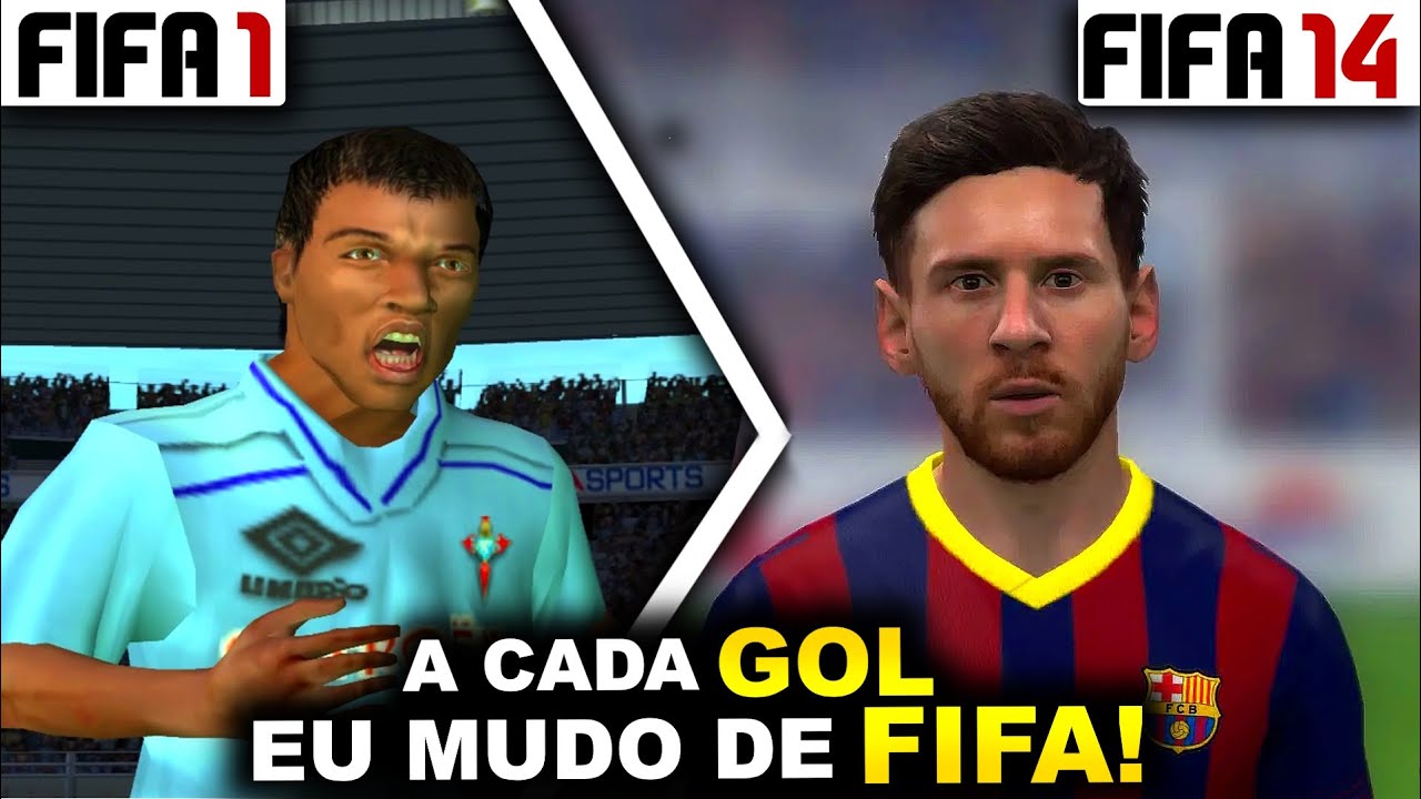 A CADA GOL eu TROCO de FIFA - (do FIFA 1 ao ÚLTIMO) Versão de PS2