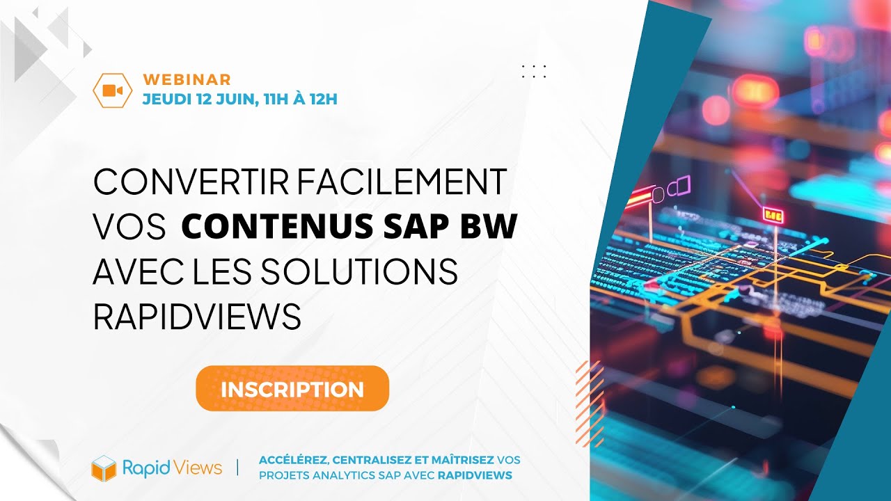 Convertir facilement vos contenus SAP BW avec les solutions RapidViews