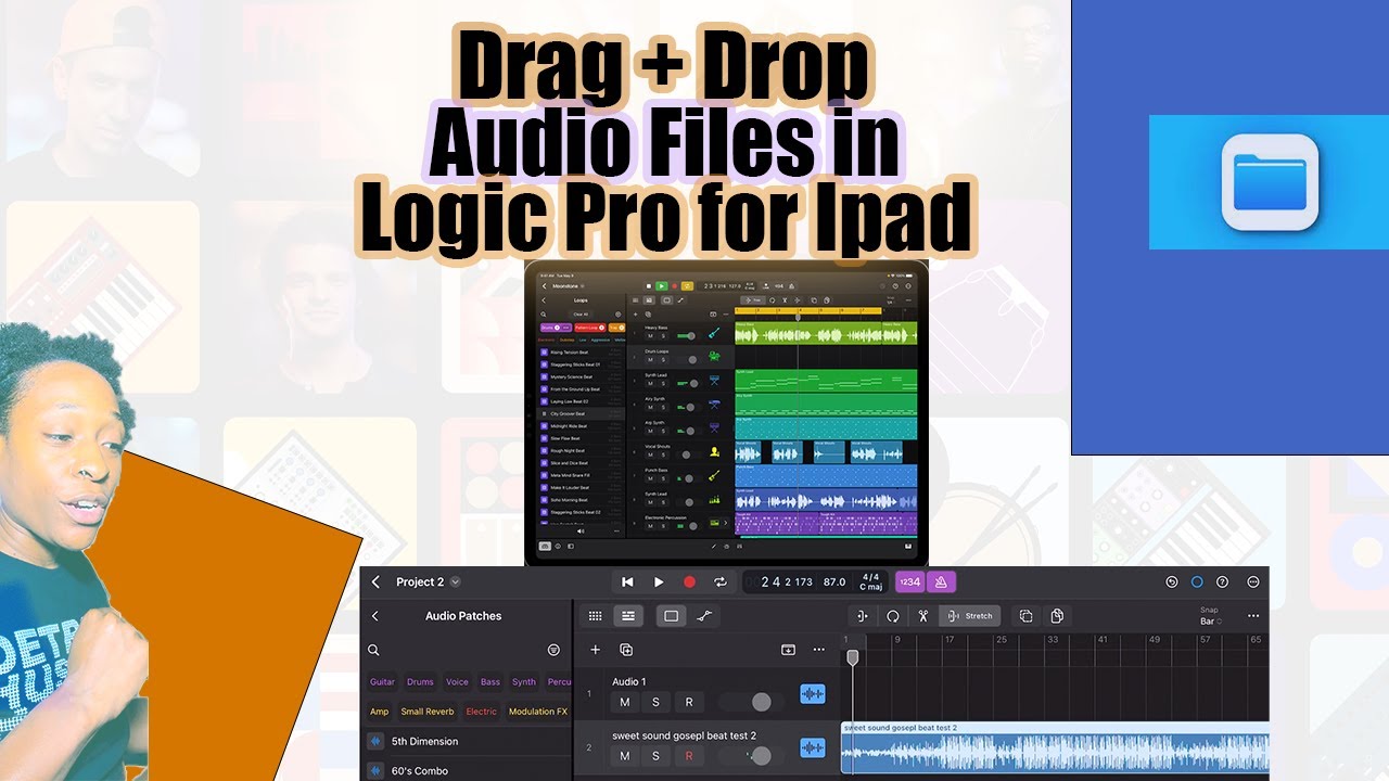 HOW TO DRAG + DROP AN AUDIO FILE INTO LOGIC PRO FOR IPAD