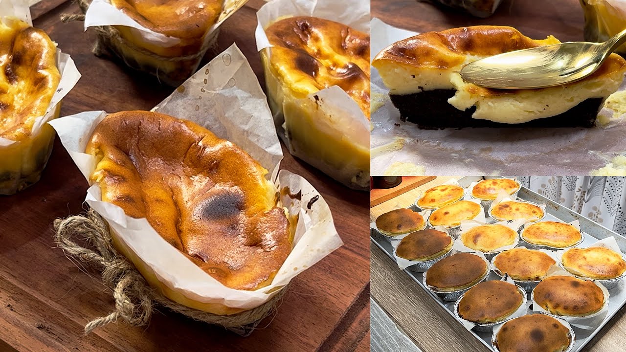 Tanpa Cream Cheese & Whipcream cair hasilnya ENAK! Burnt Cheesecake Brownies VIRAL versi ekonomis