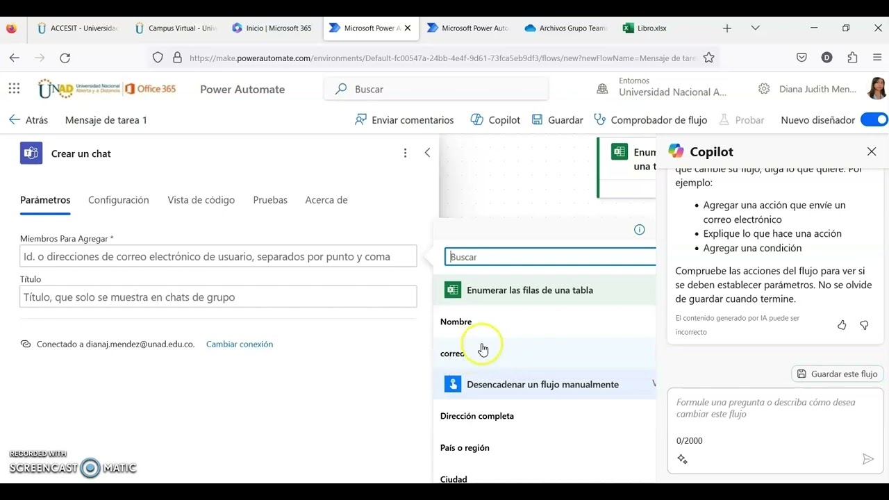 Envio de mensajes masivos por Teams - Power Automate