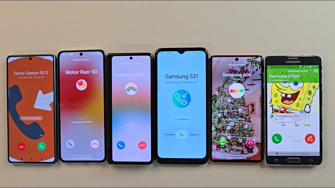 Guess Who's Incoming call Samsung Flip5 Samsung Fold3 TCL 30b Samsung Note10 Samsung Note4