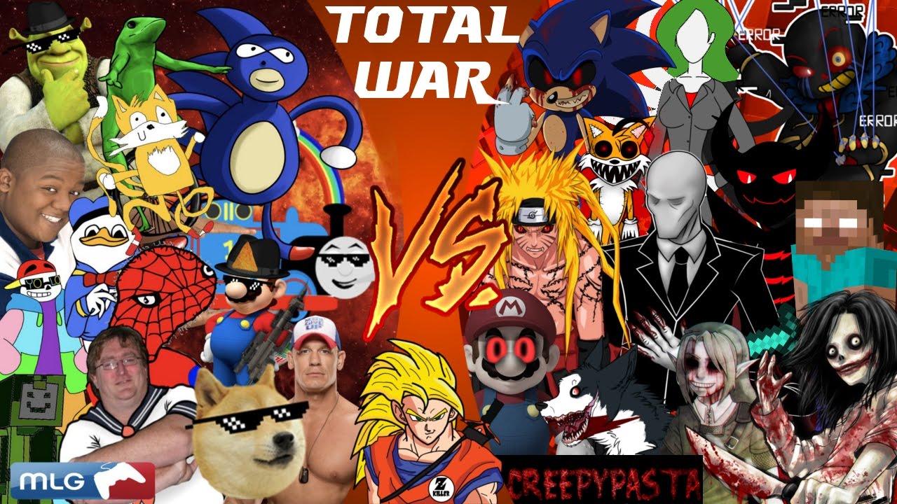 MLG против CREEPYPASTA TOTAL WAR! (Sanic против Sonic_exe 3) Cartoon Fight Club Эпизод 111 РЕАКЦИ...