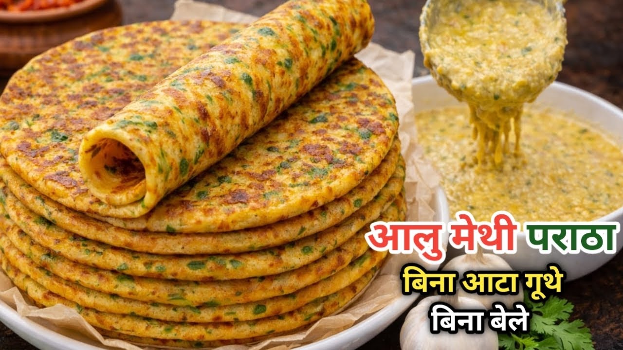ना आटा गुंथना ना ही बेलना 5 मिनट मे ढेर सारे आलू के पराठे😍बनाने का एकदम नया तरीका देखकर चौंक जाएंगे