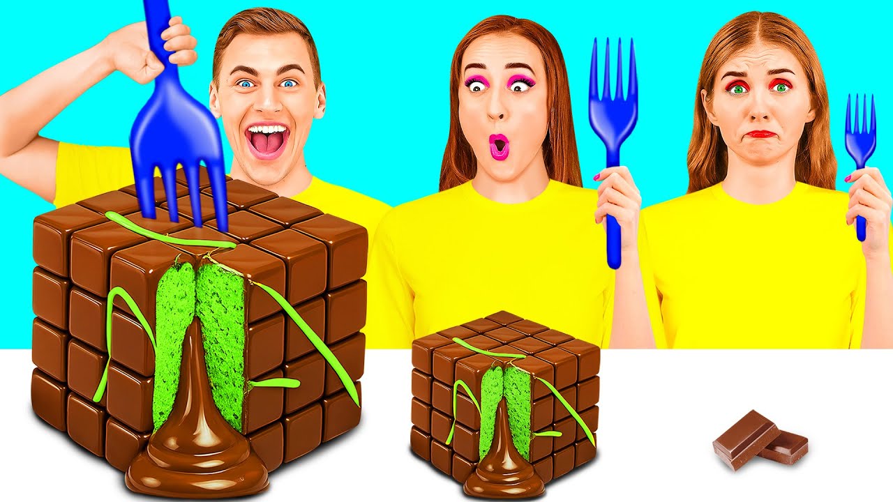 Grande, Medio e Piccolo Piatto Sfida | Incredibili Sfide Alimentari Fun Fun Challenge