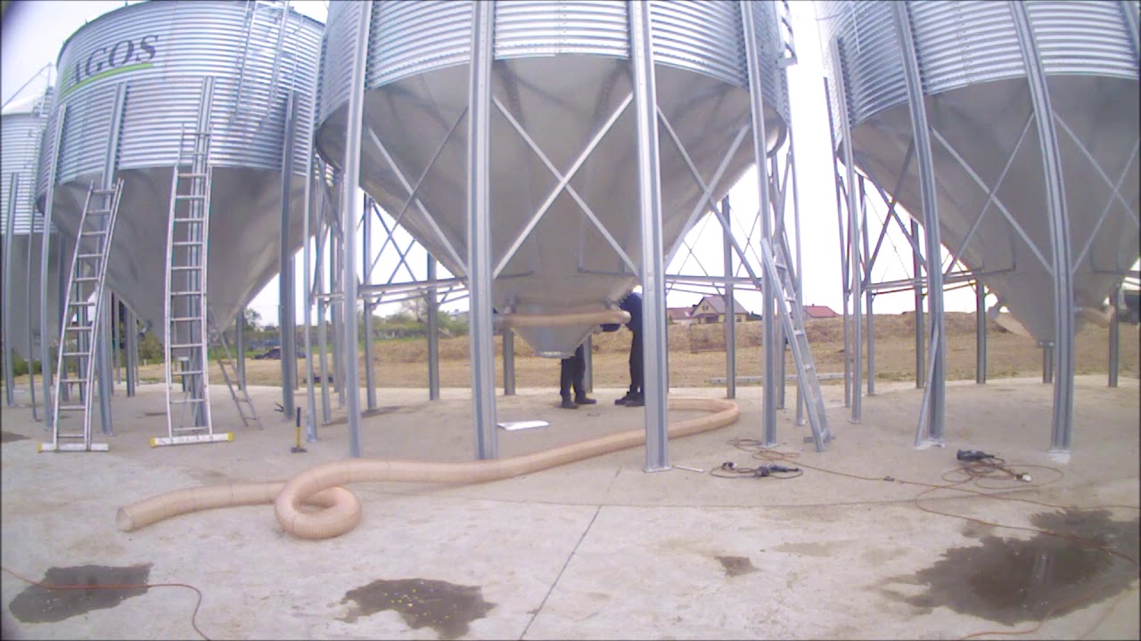 Montaż silosów zbożowych AGOS 4x55t | Chełmsko