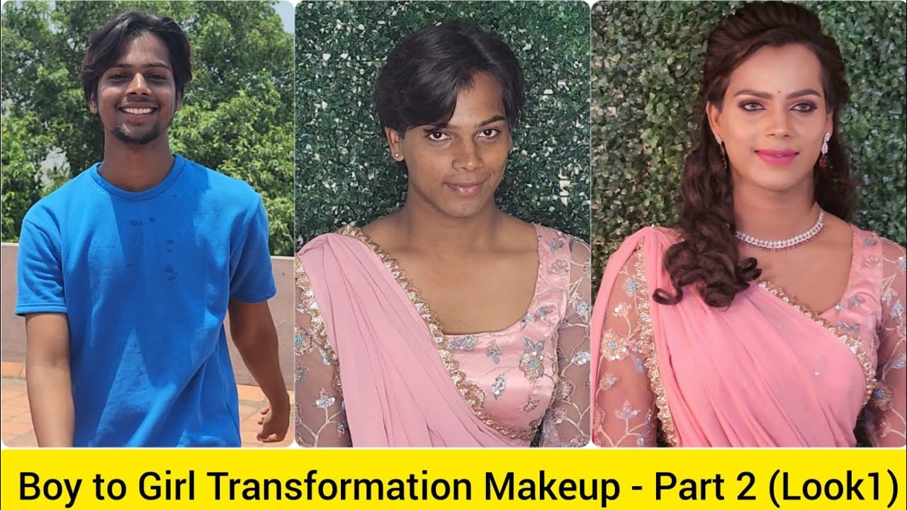 Boy to Girl Transformation Makeup Part 2 Look 1