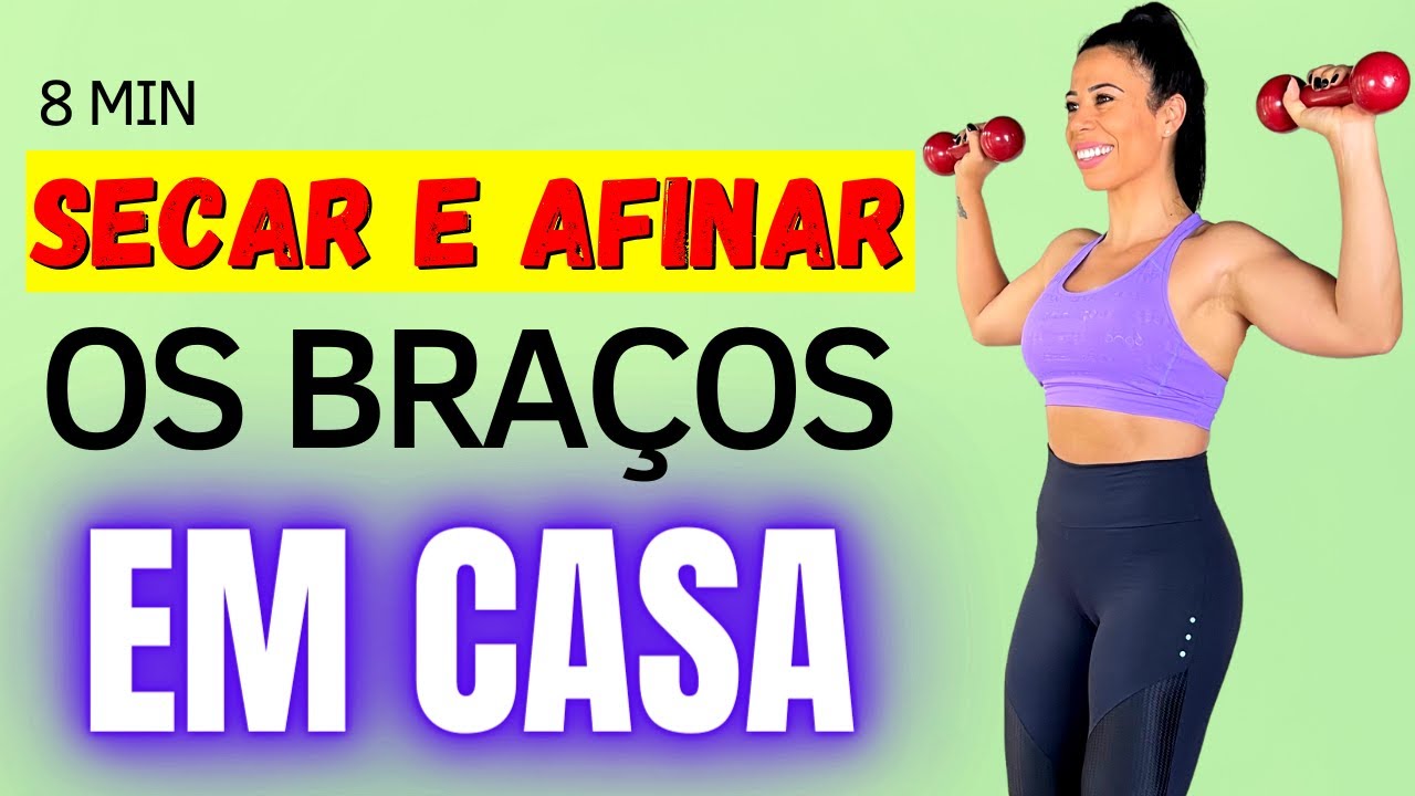 Treino para SECAR e AFINAR os Braços em 8 minutos! - Laice Rodrigues