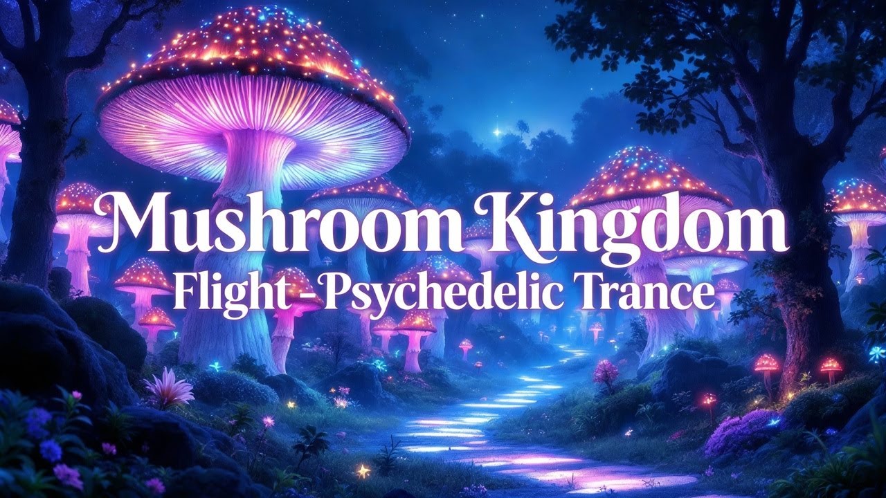 🍄 Mushroom Kingdom Flight | Psychedelic Trance Through Enchanted Fungal Worlds