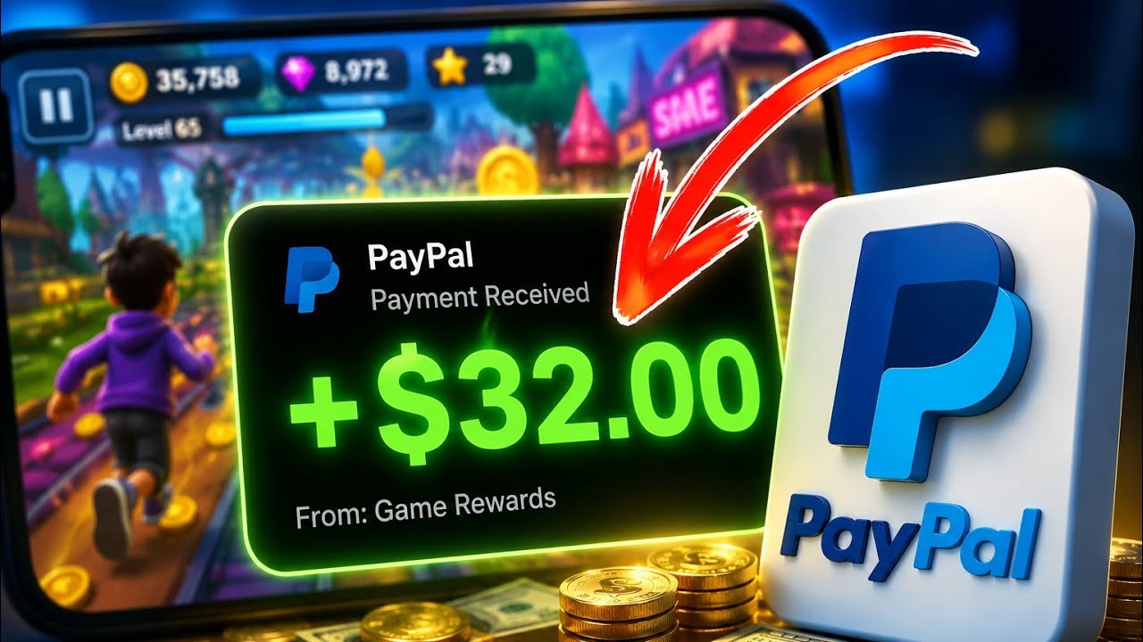 Free PayPal Money 2026: Earn $32/Day Playing Games (Live Proof)