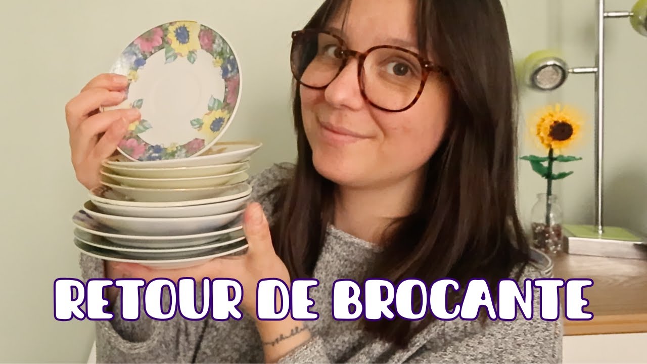 Assiettes chinées et nouveau projet mosaïque 🌼🐰