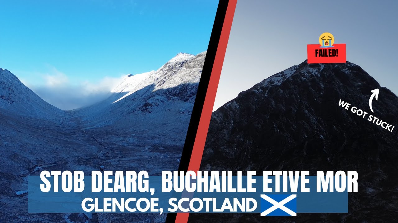 How not to climb in Winter - Stob Daerg, Buachaille Etive Mòr, Glencoe, Scotland.