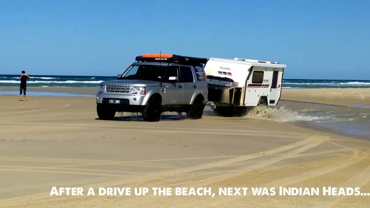 Rhinomax Scorpion off road caravan test drive on Fraser Island
