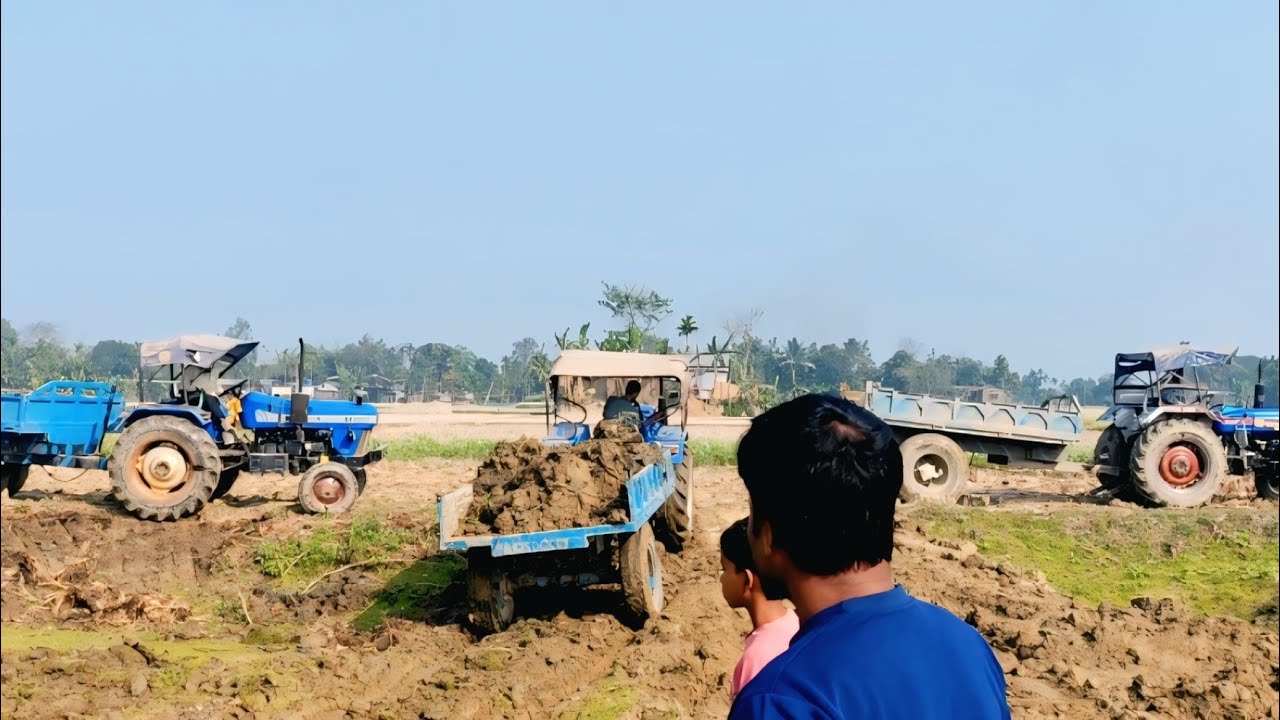 #jcb 3dx Soil Tractor Loading |power take Euro 50 Di| Sonalika RX 47 Di | Sonalika 740 Di | video 