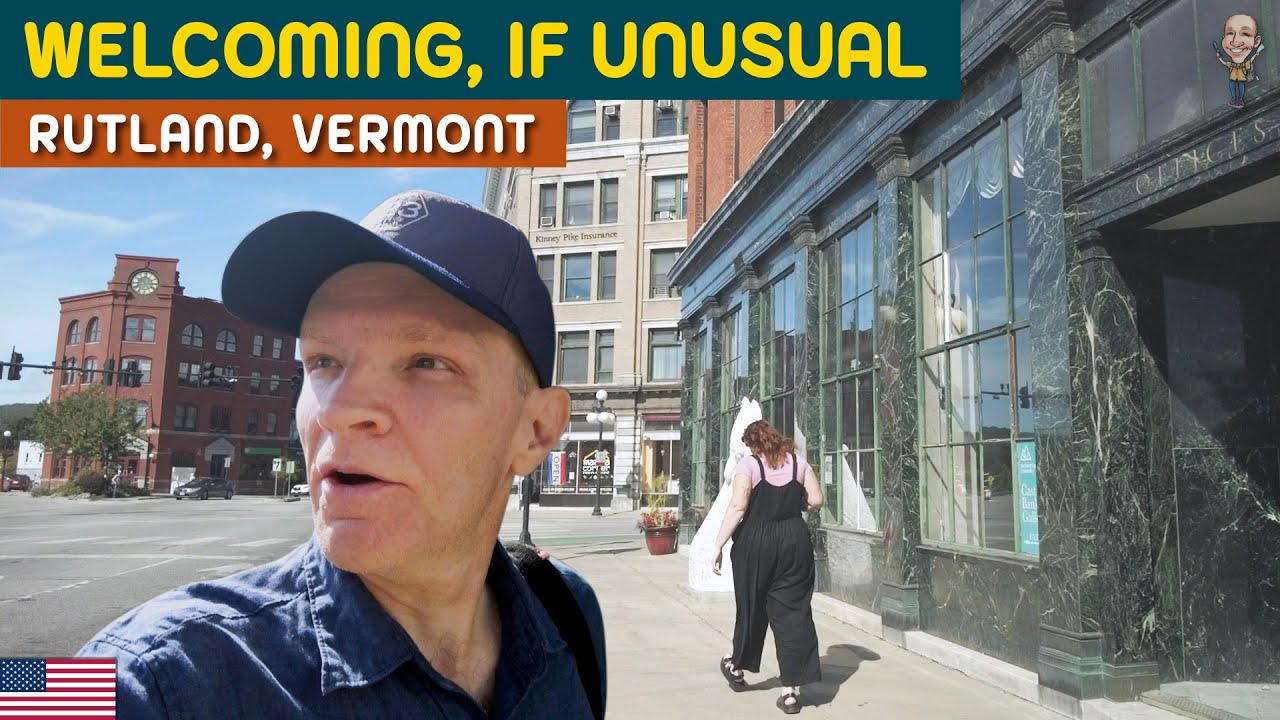 Rutland VT walk of marble, murals, and superheroes
