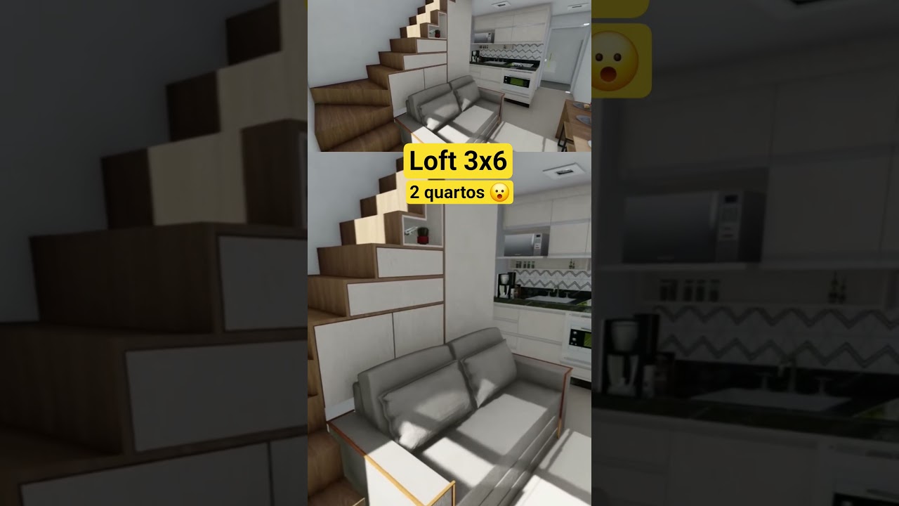 3x6 com 2 quartos? Sim! Video completo em nosso canal! #casa #loft #kitnet #minicasa