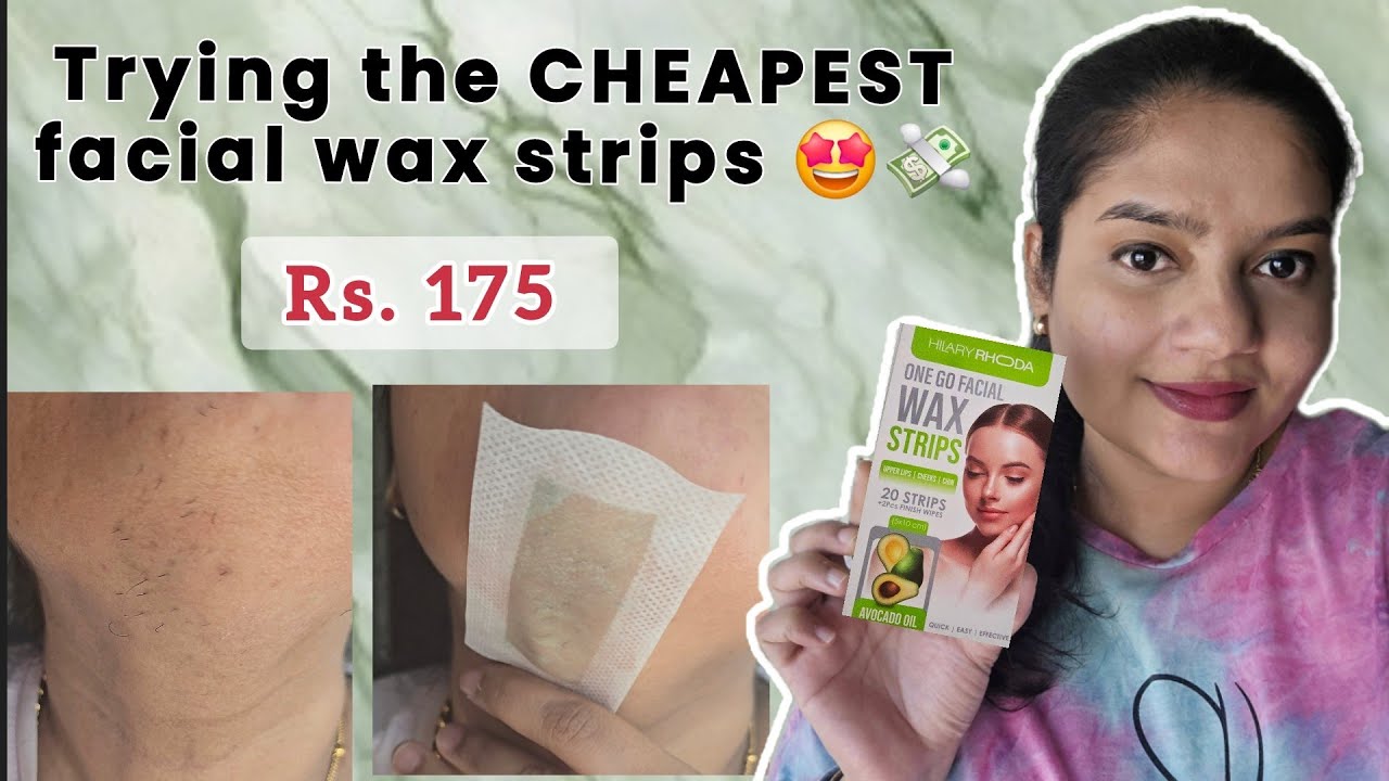 Closeup review of Hilary Rhoda facial wax strips | Cheapest facial wax strips on Amazon! 🤩
