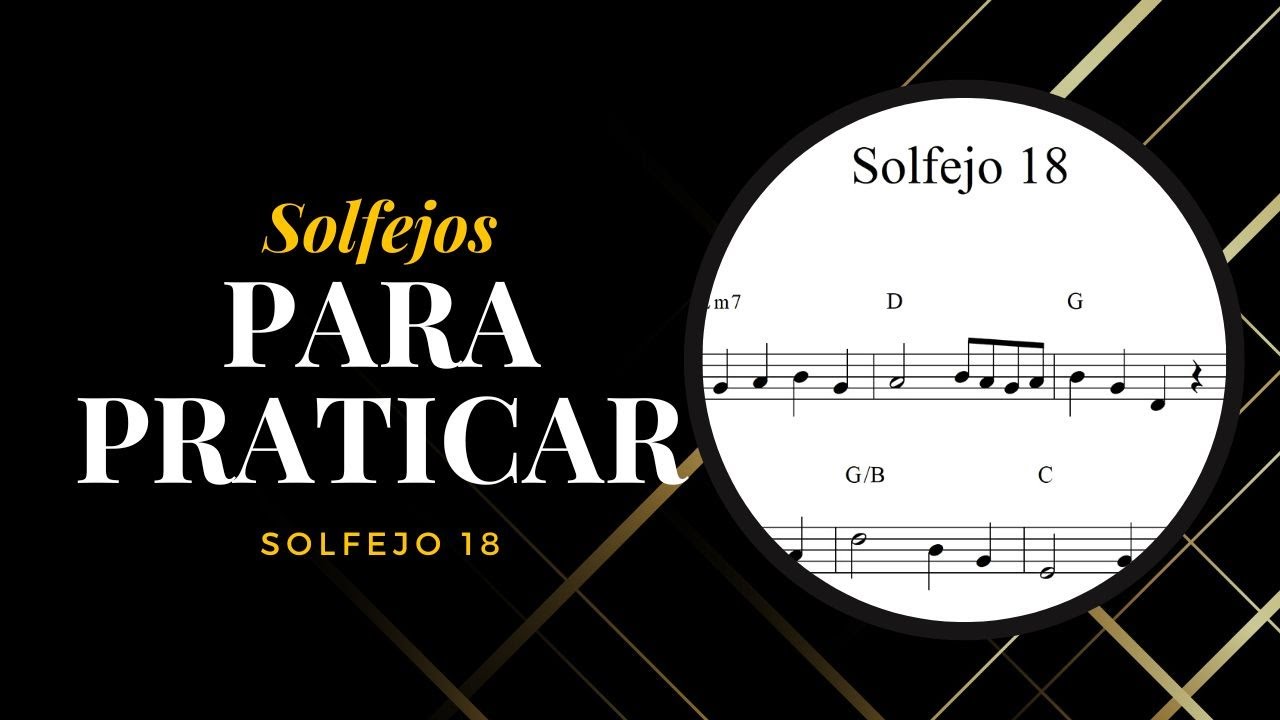 Solfejo 18 para praticar - Cante a partitura - Compasso quaternário