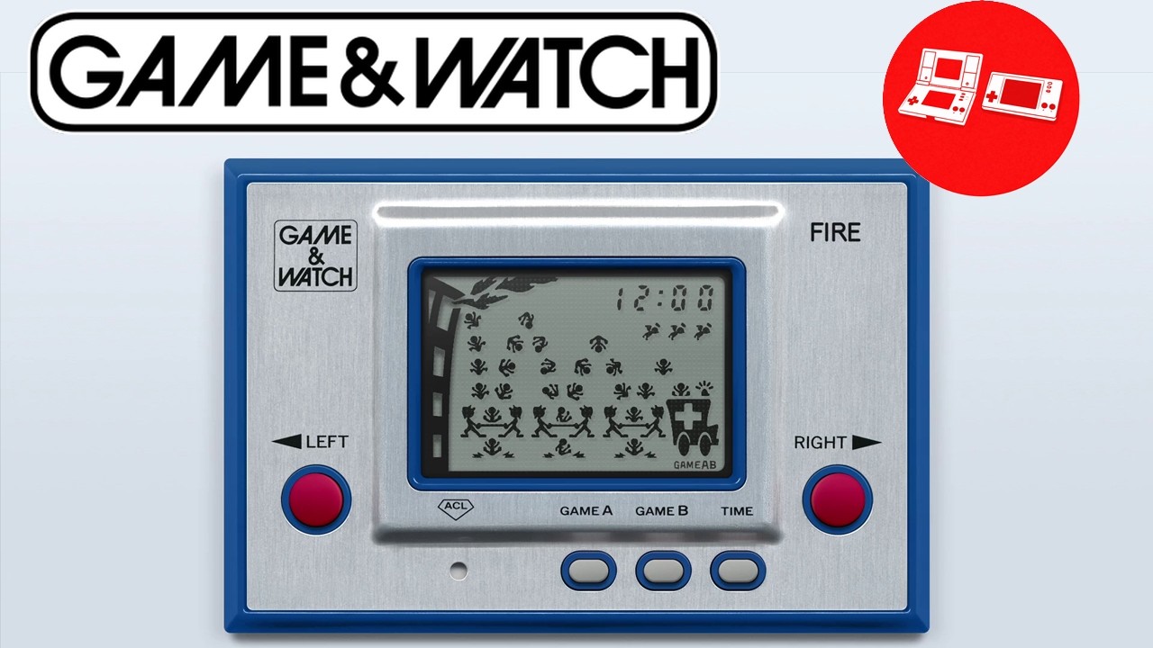 Fire (ファイア, 1980) Nintendo Game & Watch Silver Series | MAME Gameplay