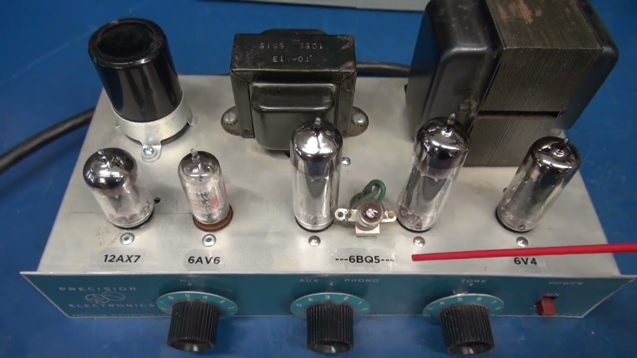 How to modify Vintage Precision S-10 EL-84 tube PA amp for electric Guitar use Great for recording