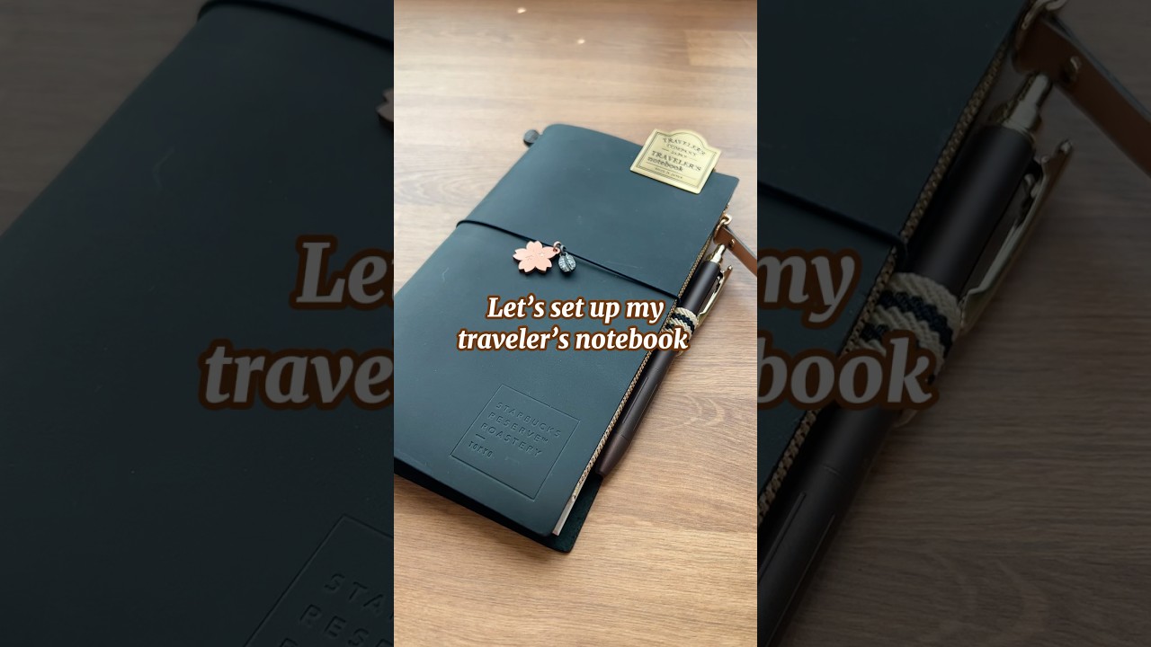 Setting up my first traveler&rsquo;s notebook! #travelersnotebook #unboxing #journaling #journalsetup