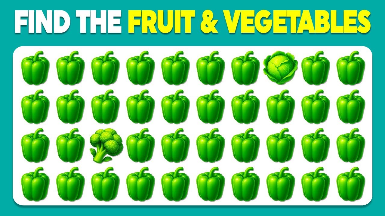 Find the ODD One Out - Fruit Edition 🥦🍍🥬| Easy, Medium, Hard - 40 Ultimate Levels Quiz