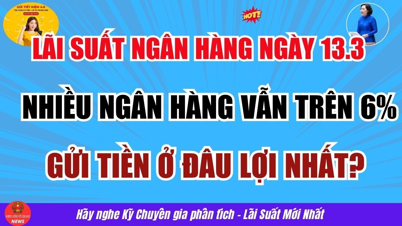 Lãi Suất Ngân Hàng Ngày 13.3 - Bất Ngờ Nhiều Ngân Hàng Vẫn Trên 6% – Gửi Tiền Ở Đâu Lợi Nhất?