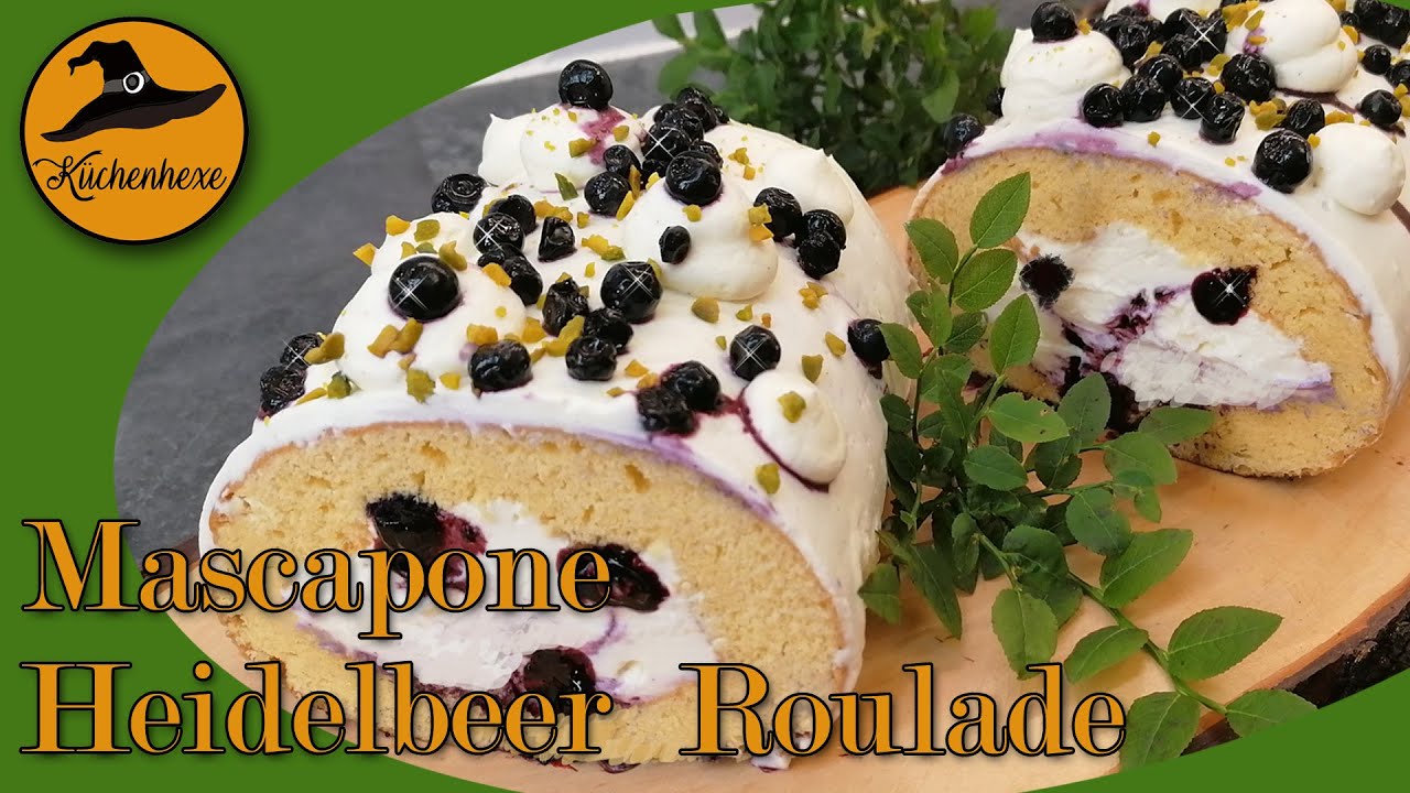 Heidelbeer Mascarpone Roulade unverschämt lecker