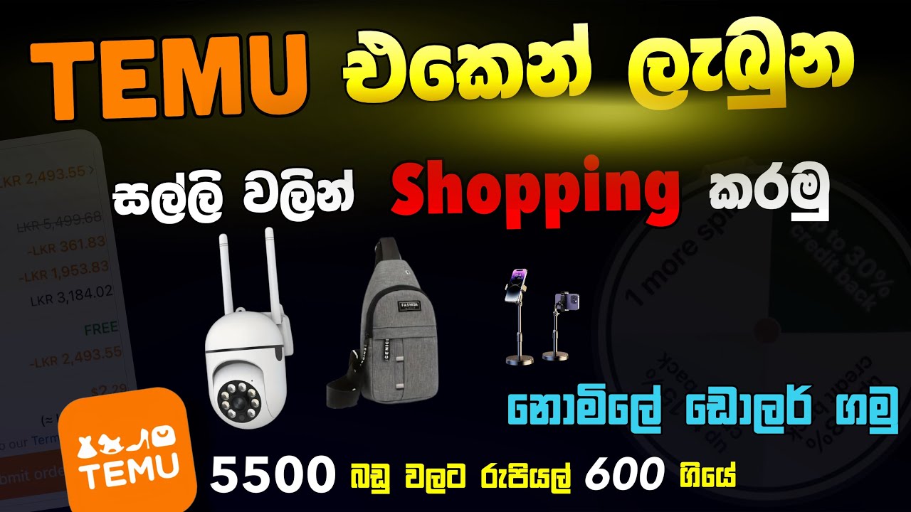 Temu එකෙන් නොමිලේ ලැබුනු ඩොලර් වලින් බඩු ගන්නේ මෙහෙමයි / Temu Free Dollars 