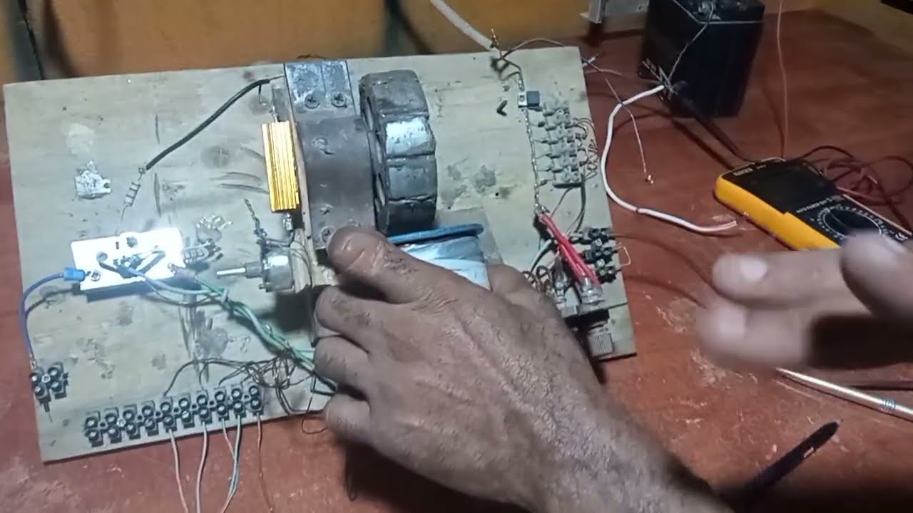 فيديو مفيد جدا وشرح مولد ياخذ ١٢ فولت واقل ويخرج ٣٤ فولت واكثر شحن او كهرباء للبيت
