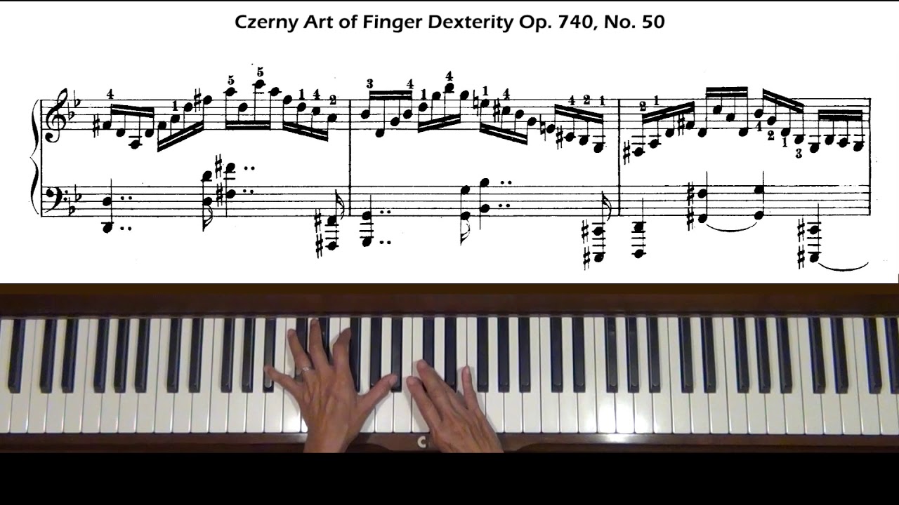 Czerny Art of Finger Dexterity  Op. 740, No. 50 Piano Tutorial