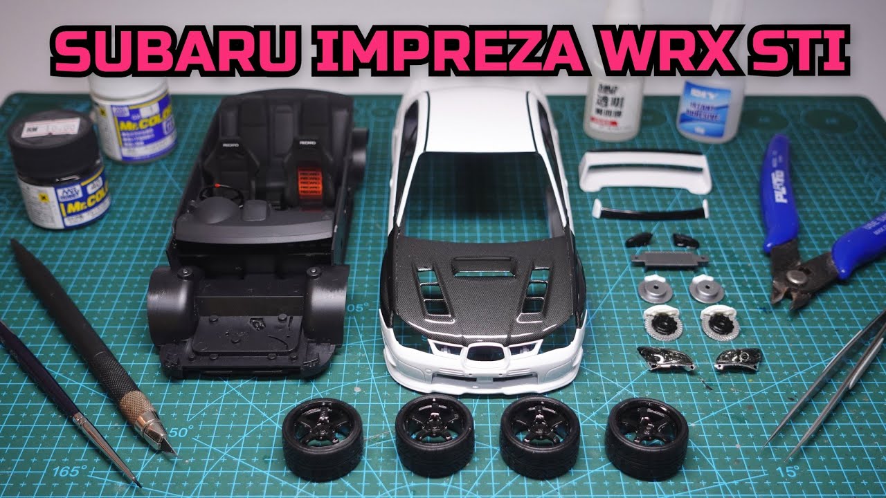 Building A Replica Subaru Impreza WRX STI Model Car. 1/24 Scale Fujimi Model Car. Part 1/2
