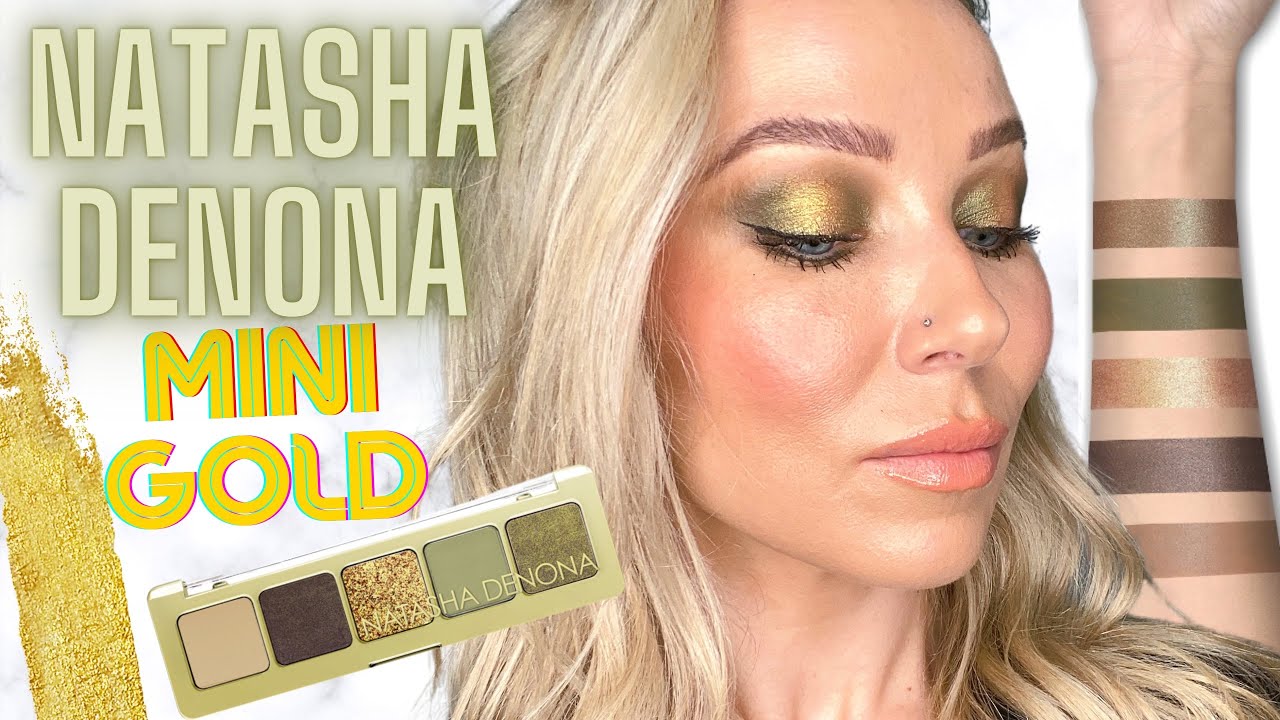 NATASHA DENONA MINI GOLD EYESHADOW PALETTE REVIEW  &  GREEN GLAM LOOK TUTORIAL