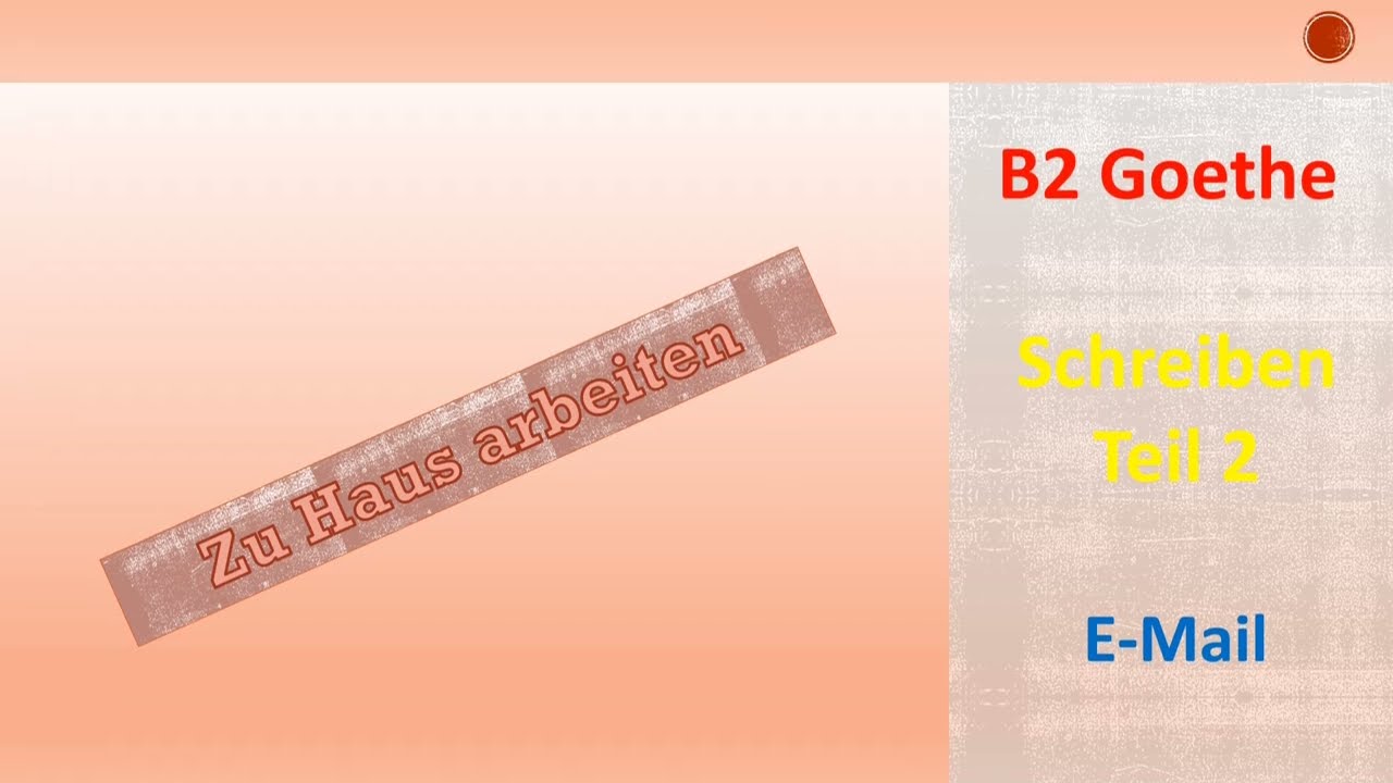 Zu Haus arbeiten #schreiben #teil2 #goethe #b2 #prüfungsvorbereitung