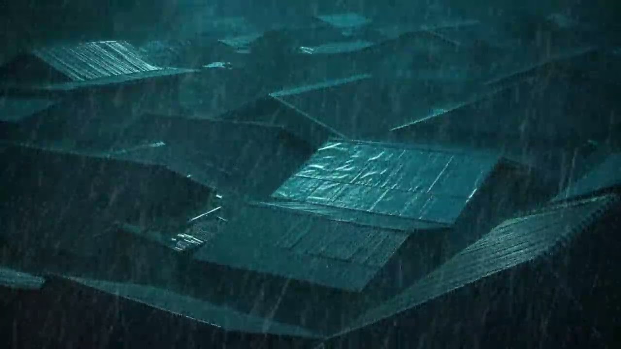 No Ads Rain Sounds for Sleeping - ASMR Extreme Heavy Rain on Tin Roof for Insomnia Healing