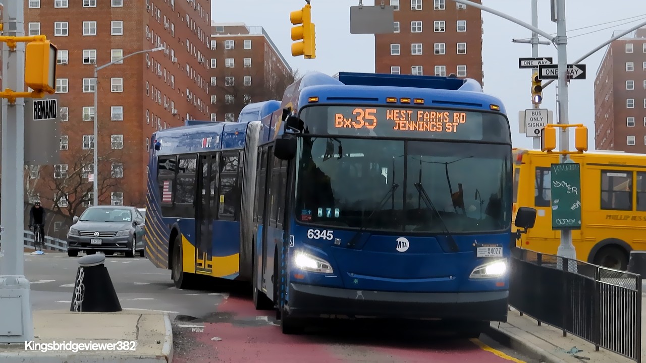 MTA New York City Bus: 2025 New Flyer XD60 Xcelsior Articulated 6345 on the Bx35 Bus.