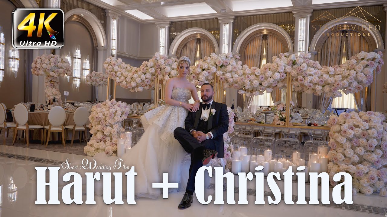 Harut + Christina's Short Wedding Film 4K UHD  at Renaissance hall st Leon Church and Sunset Estate
