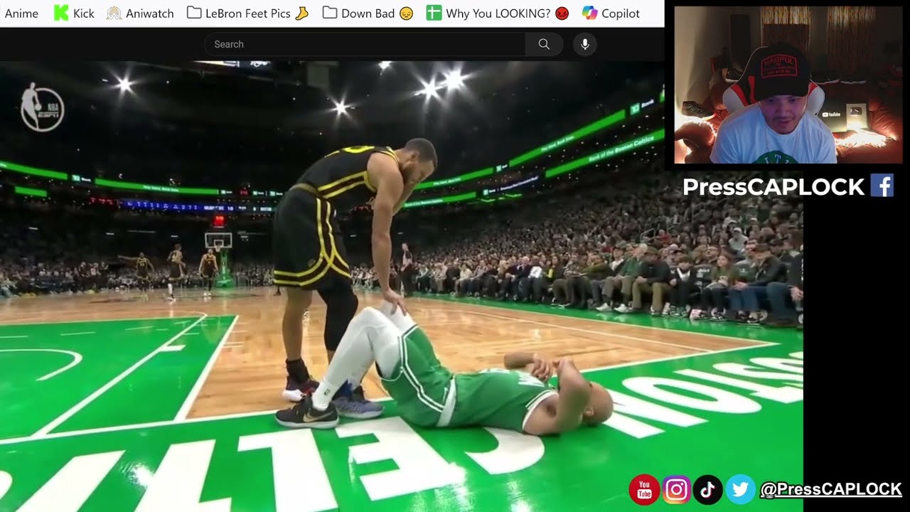 Steph Curry & Derrick White COLLIED & both are hurt 🤕 - PressCAPLOCK reacts