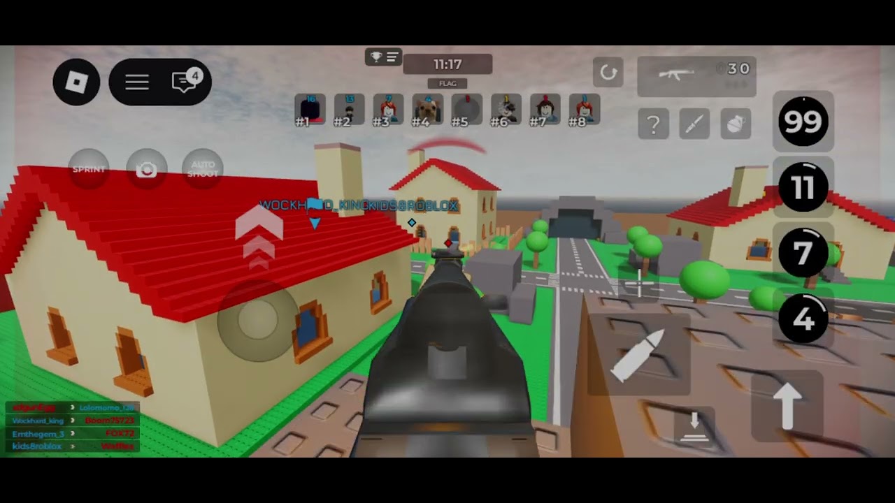 Playing Gunfight Arena Roblox
