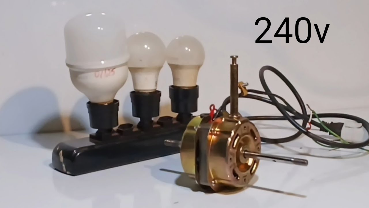 Eu construo um GERADOR de 240v eletrecidade gratuita a partir de um VENTILADOR encontrado no LIXO