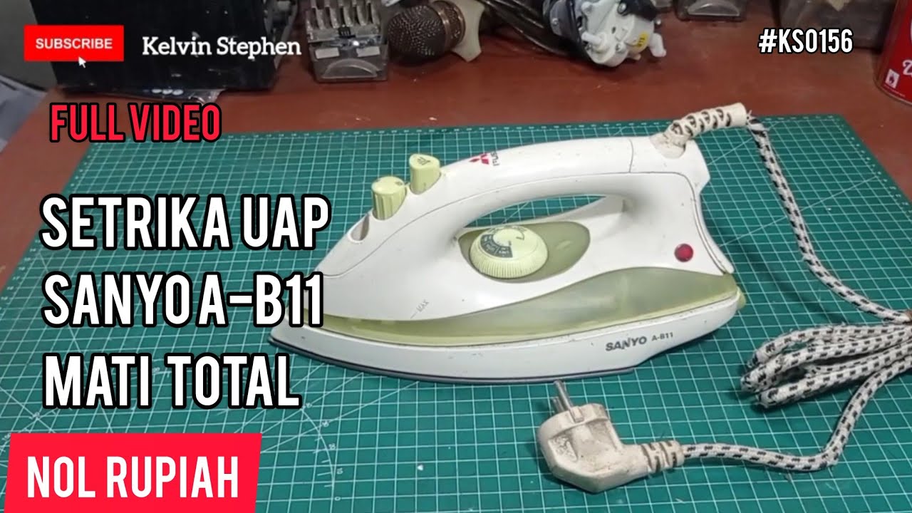 SETRIKA UAP SANYO A-B11 || MATI TOTAL || NOL RUPIAH