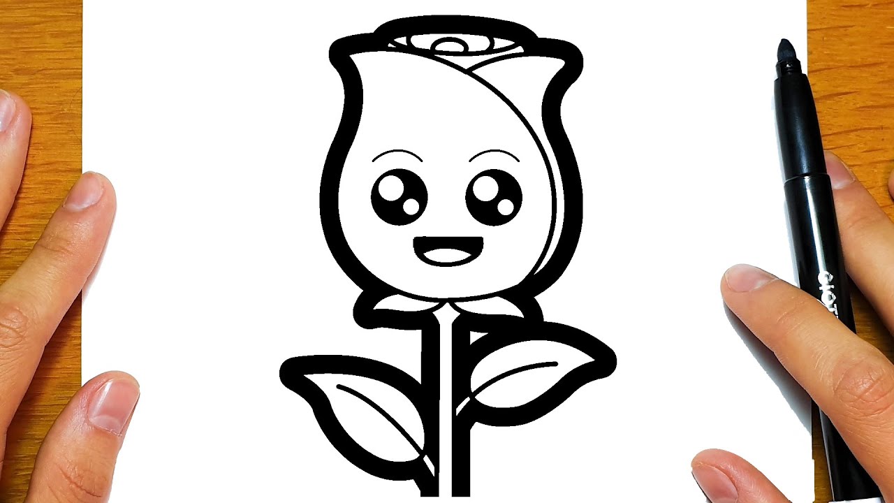 COME DISEGNARE UNA ROSA | Disegni facili ed educativi