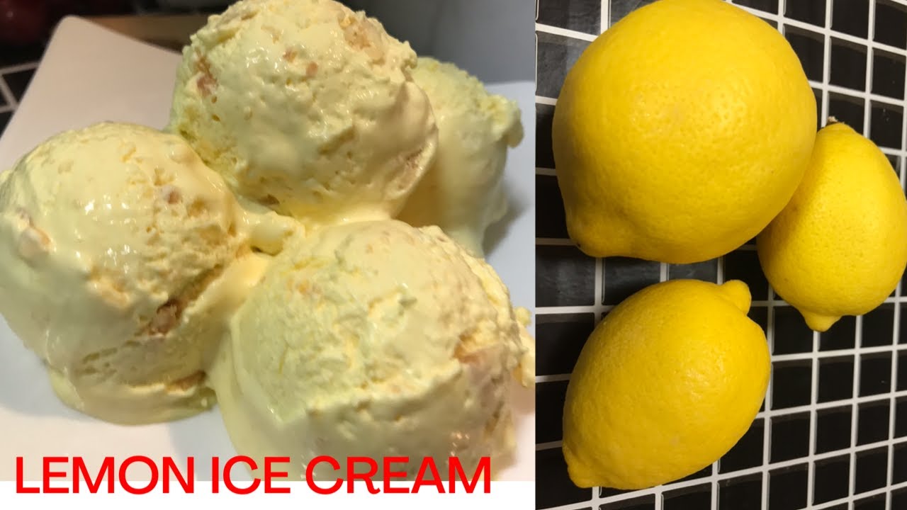 HOMEMADE LEMON  ICE CREAM Easy and Delicious